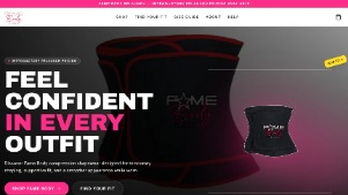 Fame Body homepage, designed and built by High John Technology